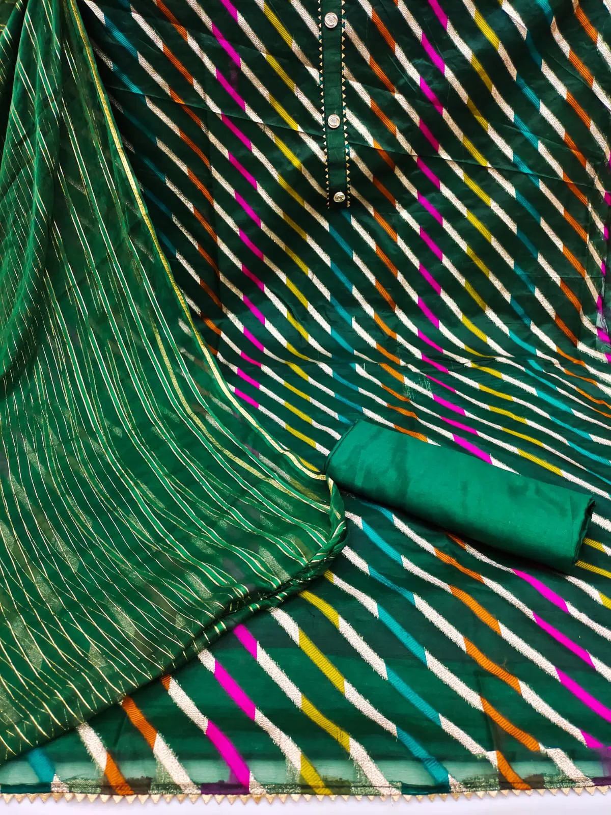Organza Meenakari Jecquard Non Catalog Dress Material